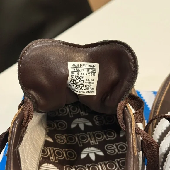 adidas Samba Leather Sneakers - Brown/White - Picture 5 of 5